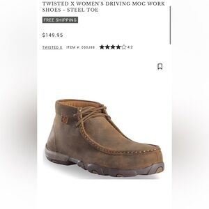 Women’s steel toe twisted x size 7.5